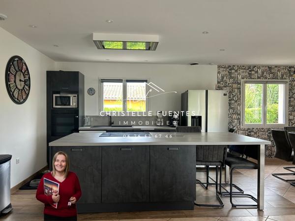 HERAULT - MEZ (34140) - VILLA T4  (106M2) + T2  (60M2) - TERRAIN PISCINABLE - STATIONNEMENT - DPE A - PANNEAUX PHOTOVOLTAIQUE