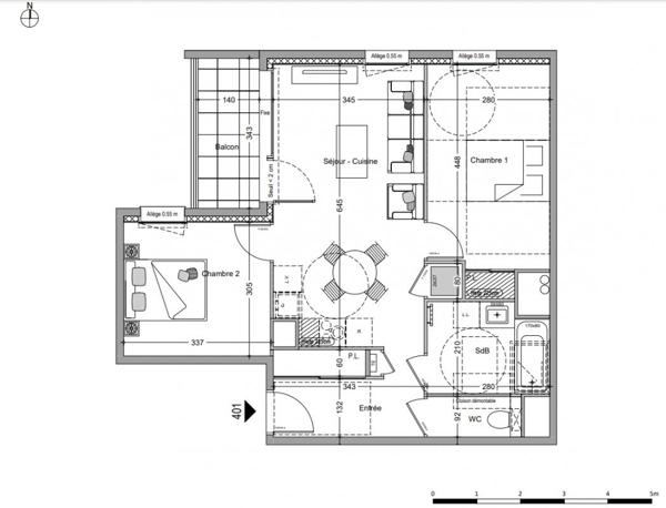 Appartement Thonon Les Bains 3 pièces 60.2 m2