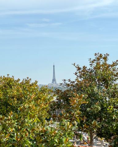 Propriété avec jardin et terrasse avec vue sur la Tour Eiffel