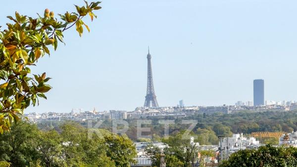 Propriété avec jardin et terrasse avec vue sur la Tour Eiffel