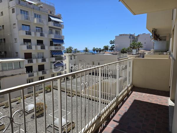 Appartement spacieux 2p. de 55m²carrez et 69m² surface au sol (avec les deux terrasses), niché au quatrième étage avec ascenseur d'une résidence de standing construite en 1977 au 175 rue de France. Situé dans un quartier dynamique. La photo principale à été prise depuis la mythique promenade des Anglais et à moins de 1mn à pied de l'appartement. Il offre une alliance unique entre confort urbain et tranquillité. Vous profiter pleinement de la riviera, situation géographique idéale. Vue mer. 
1)Possibilité de configurer en 3 pièces en créant un espace couchage dans le salon. 2)Possibilité d'ouvrir la cuisine et de créer un espace de vie avec la vue mer de 21m². La salon actuel de 21m² peut devenir deux chambres ou une suite parentale, chambre et bureau....plusieurs combinaisons possible selon vos besoins.

L'appartement se compose d'une entrée spacieuse avec toilette indépendant et placard profond.. Un salon, sol en marbre de 21m² se prolongeant d'un balcon de 6m². La cuisine de 8m² permet d'envisager un espace dinatoire, elle se prolonge par un balcon qui permet de prendre le café autour d'une table avec vue mer. Une chambre de 12,50m² avec placard et balcon. La cuisine et la chambre sont au calme et se rejoigne par le balcon extérieur bénéficiant de deux belles échappées mer. Une salle de bain de 3,80m².

Traversant et lumineux, avec ses deux extérieurs, profitez de l'air marin sans sortir de chez vous et admirez la vue mer depuis votre terrasse au calme. Une cave pratique pour un paddle, des vélos...et partez directement à la plage! de faibles charges annuelles comprenant l'eau chaude et le chauffage collectif. Profession libérale ok. Visite 7/7

Une suggestion de photos crée par L'IA pour une meilleure projection. Un plan est proposé avec l'inversion du salon et de la chambre.
Cette annonce référence 290240 vous est présentée par votre agent commercial BSK Immobilier GIOVANNA RAPALI (EI) immatriculé au RSAC de ANTIBES (06160) sous le numéro 48984370600024.

Prix du bien : 311 000 €
Les honoraires d'agence sont à la charge du vendeur.

A propos de la copropriété :
Pas de procédure en cours.
Nombre de lots : 2
Charges prévisionnelles annuelles : 767,00 €

A propos des performances énergétiques :
Date de réalisation du diagnostic énergétique : 27/05/2025
Score DPE : 202 kWhEP/m²/an
Score GES : 62 kgepCO2/m²/an
Montant estimé des dépenses annuelles d'énergie pour un usage standard : entre 1370.00 € et 1900.00 € par an. Prix moyens des énergies indexés sur l'année 2022 (abonnements compris).

Les informations sur les risques auxquels ce bien est exposé sont disponibles