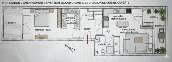 Appartement spacieux 2p. de 55m²carrez et 69m² surface au sol (avec les deux terrasses), niché au quatrième étage avec ascenseur d'une résidence de standing construite en 1977 au 175 rue de France. Situé dans un quartier dynamique. La photo principale à été prise depuis la mythique promenade des Anglais et à moins de 1mn à pied de l'appartement. Il offre une alliance unique entre confort urbain et tranquillité. Vous profiter pleinement de la riviera, situation géographique idéale. Vue mer. 
1)Possibilité de configurer en 3 pièces en créant un espace couchage dans le salon. 2)Possibilité d'ouvrir la cuisine et de créer un espace de vie avec la vue mer de 21m². La salon actuel de 21m² peut devenir deux chambres ou une suite parentale, chambre et bureau....plusieurs combinaisons possible selon vos besoins.

L'appartement se compose d'une entrée spacieuse avec toilette indépendant et placard profond.. Un salon, sol en marbre de 21m² se prolongeant d'un balcon de 6m². La cuisine de 8m² permet d'envisager un espace dinatoire, elle se prolonge par un balcon qui permet de prendre le café autour d'une table avec vue mer. Une chambre de 12,50m² avec placard et balcon. La cuisine et la chambre sont au calme et se rejoigne par le balcon extérieur bénéficiant de deux belles échappées mer. Une salle de bain de 3,80m².

Traversant et lumineux, avec ses deux extérieurs, profitez de l'air marin sans sortir de chez vous et admirez la vue mer depuis votre terrasse au calme. Une cave pratique pour un paddle, des vélos...et partez directement à la plage! de faibles charges annuelles comprenant l'eau chaude et le chauffage collectif. Profession libérale ok. Visite 7/7

Une suggestion de photos crée par L'IA pour une meilleure projection. Un plan est proposé avec l'inversion du salon et de la chambre.
Cette annonce référence 290240 vous est présentée par votre agent commercial BSK Immobilier GIOVANNA RAPALI (EI) immatriculé au RSAC de ANTIBES (06160) sous le numéro 48984370600024.

Prix du bien : 311 000 €
Les honoraires d'agence sont à la charge du vendeur.

A propos de la copropriété :
Pas de procédure en cours.
Nombre de lots : 2
Charges prévisionnelles annuelles : 767,00 €

A propos des performances énergétiques :
Date de réalisation du diagnostic énergétique : 27/05/2025
Score DPE : 202 kWhEP/m²/an
Score GES : 62 kgepCO2/m²/an
Montant estimé des dépenses annuelles d'énergie pour un usage standard : entre 1370.00 € et 1900.00 € par an. Prix moyens des énergies indexés sur l'année 2022 (abonnements compris).

Les informations sur les risques auxquels ce bien est exposé sont disponibles