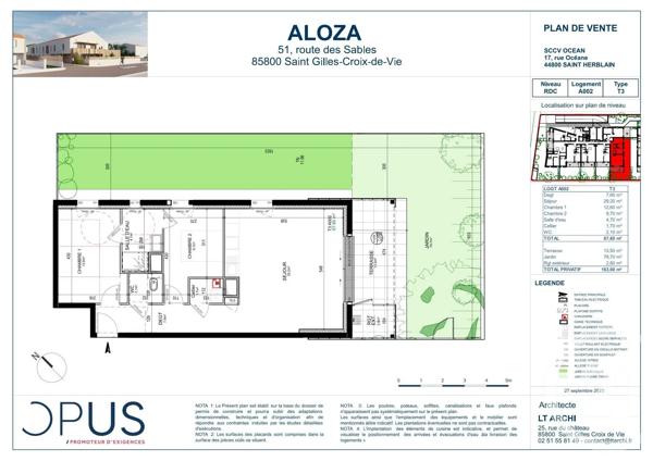 Appartement F3 à vendre  3 pièces - 67,60 m 2   ST GILLES CROIX DE VIE  - 85