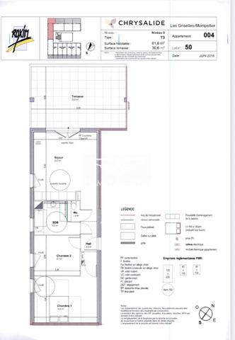 COUP DE COEUR, APPARTEMENT T3 AVEC TERRASSE XXL ET PARKING PRIVATIF