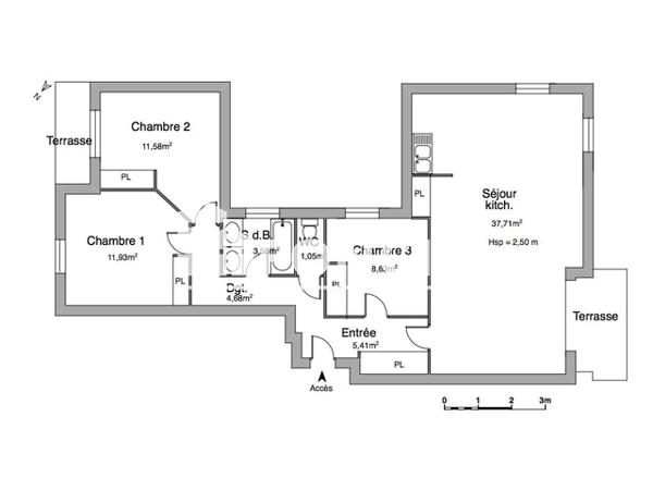 Location Appartement 4 pièces 84.57 m² - 6-10 RUE JAC BELAUBRE Bordeaux 33200