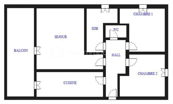 Appartement de 54,85 m²