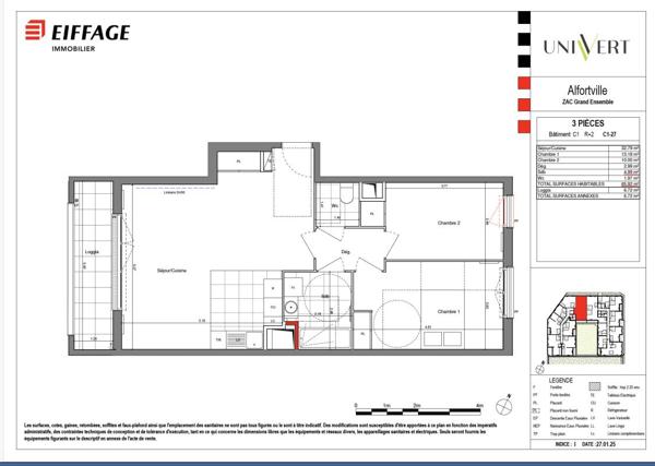 Location Appartement 3 pièces 65.92 m² - Alfortville 94140