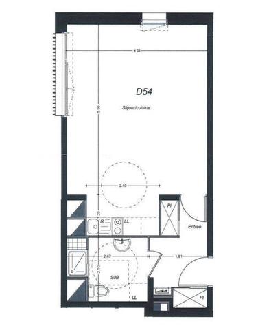 Appartement 1 pièce - 44800 Saint-Herblain -  Saint-Herblain Nord-Sillon-Thébaudières