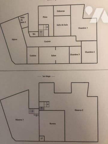 Dans le centre ville, immeuble à usage mixte commercial et d'habitation