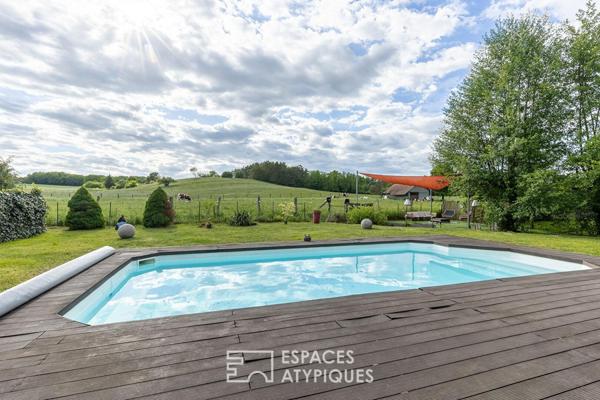 Entre design et nature, maison d’architecte avec piscine et vue dégagée