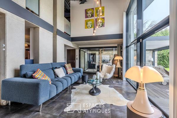 Entre design et nature, maison d’architecte avec piscine et vue dégagée