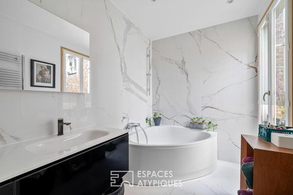 Havre de lumière au dernier étage à Exelmans – Auteuil Sud