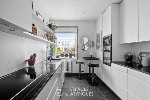 Havre de lumière au dernier étage à Exelmans – Auteuil Sud