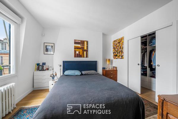 Havre de lumière au dernier étage à Exelmans – Auteuil Sud