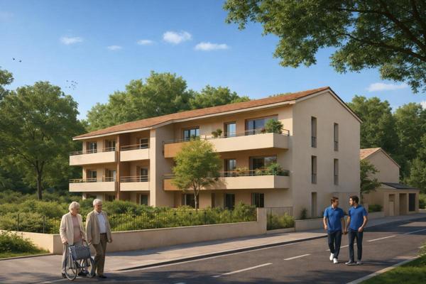 T3 62.70m², lumineux avec terrasse dans un parc paysager à Montfavet