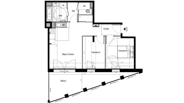 Appartement à vendre 3 pièces 59 m² Thonon-les-Bains