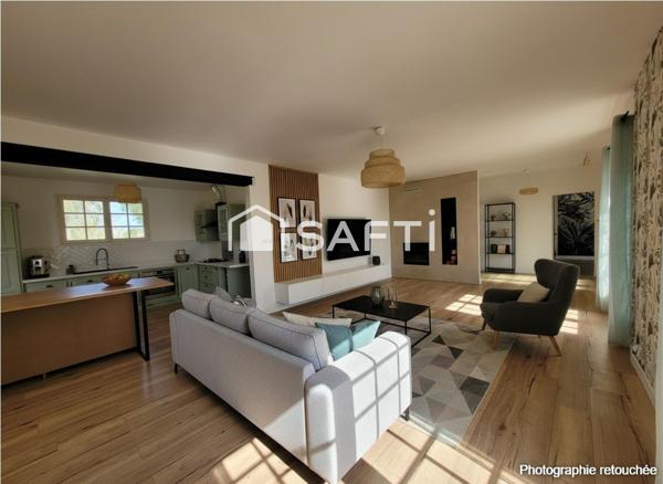 Maison 108m2 calme - sous sol 108m2 - terrain arboré 2158m2