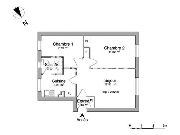 Location Appartement 3 pièces 45.56 m² - 3 RUE HELENE BOUCHER Toulon 83000