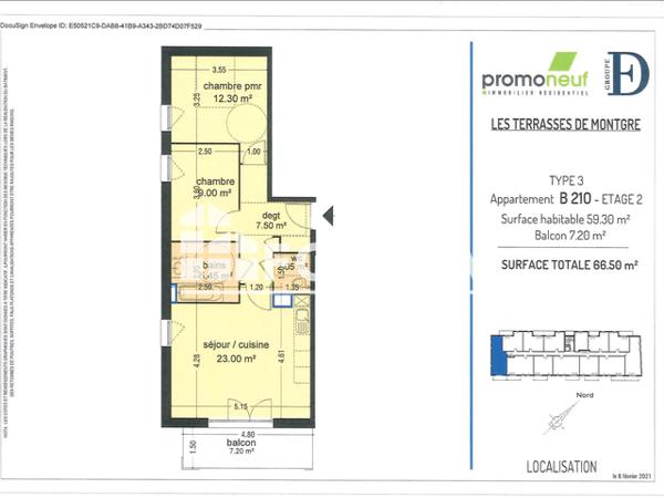 Location Appartement 3 pièces 59.3 m² - RUE DE LA GLISSOIRE Lens 62300
