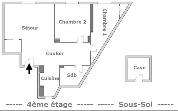 Appartement à louer    3 pièces • 52,73 m2 Boulogne-Billancourt