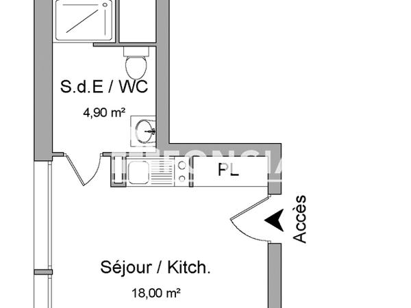 Location Studio 22.9 m² - 1 BOULEVARD VILLEBOIS MAREUIL Rennes 35000