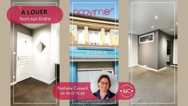 A LOUER LOCAL COMMERCIALE 65 m2 + 50 m2 de réserve en plein