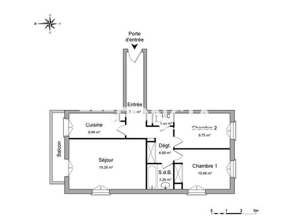 Location Appartement 3 pièces 63.13 m² - 19 RUE DE SAINT GRATIEN Epinay Sur Seine 93800