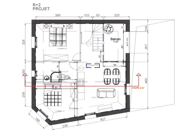 Appartement 3 pièces - 57 m²