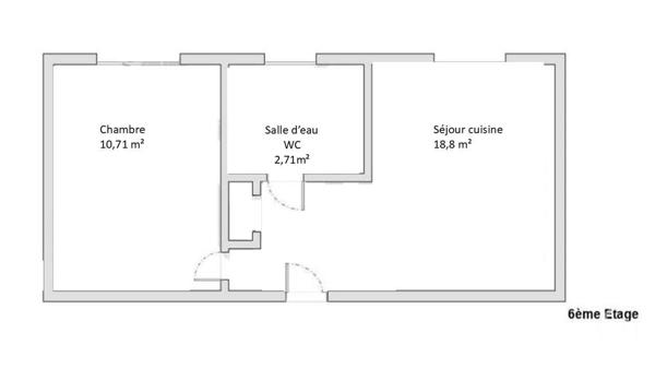 Appartement à vendre  2 pièces - 32,22 m2 BOIS COLOMBES - 92