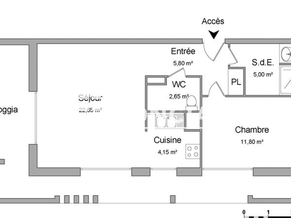 Location Appartement 2 pièces 52.05 m² - 253 AVENUE DE LA LIBERATION Le Bouscat 33110