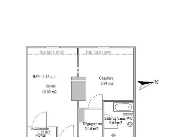 Location Studio 23.99 m² - 6-8 GRANDE RUE DES FEUILLANTS Lyon 69001
