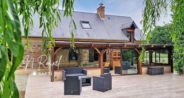 Charmante longère 170m², 4 chambres, 2 sdb, 4070m²