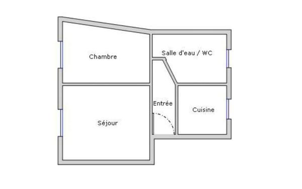 Appartement à louer    2 pièces • 32,06 m2 Montreuil