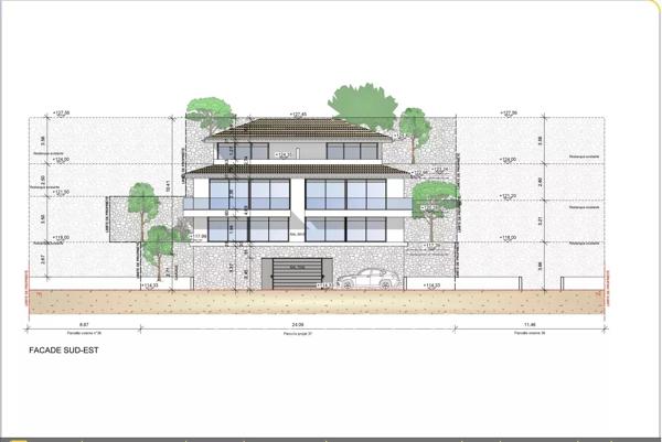 SAINT- ROMAN FRONTIERE MONACO - TERRAIN AVEC PERMIS PURGE - DEUX VILLAS VUE MER - GARAGES - TOIT TERRASSE - PISCINE