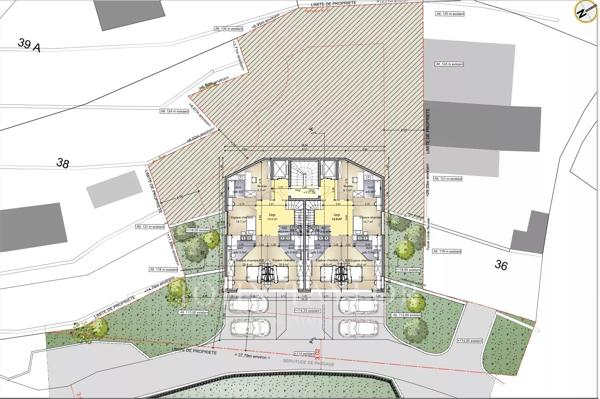 SAINT- ROMAN FRONTIERE MONACO - TERRAIN AVEC PERMIS PURGE - DEUX VILLAS VUE MER - GARAGES - TOIT TERRASSE - PISCINE