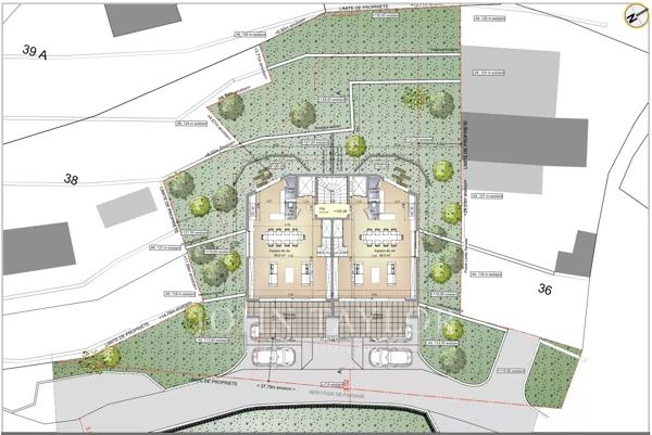 SAINT- ROMAN FRONTIERE MONACO - TERRAIN AVEC PERMIS PURGE - DEUX VILLAS VUE MER - GARAGES - TOIT TERRASSE - PISCINE