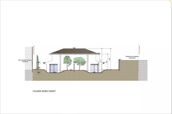 SAINT- ROMAN FRONTIERE MONACO - TERRAIN AVEC PERMIS PURGE - DEUX VILLAS VUE MER - GARAGES - TOIT TERRASSE - PISCINE
