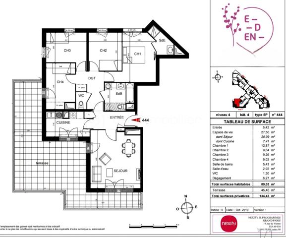 Appartement de 89 m²