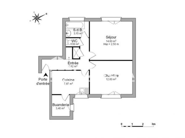 Location Appartement 2 pièces 49.44 m² - 10 RUE TIERCELET Rethel 08300