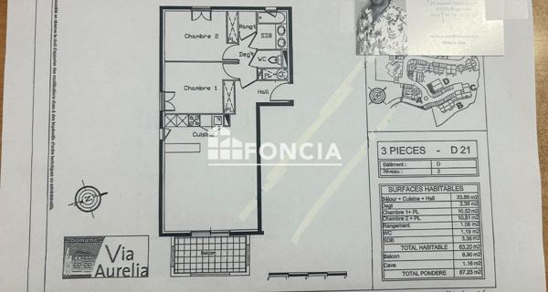 À vendre Appartement 3 pièces 64 m² - Vidauban 83550