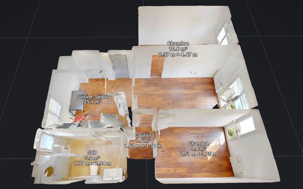 Appartement à vendre    3 pièces • 54,48 m2 Maizières-lès-Metz