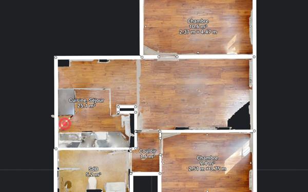 Appartement à vendre    3 pièces • 54,48 m2 Maizières-lès-Metz