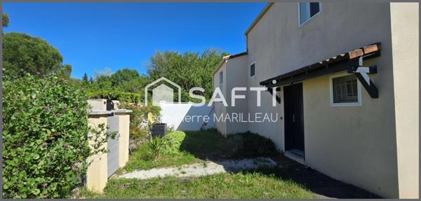 Maison 2 chambres, 1 bureau, Dressing, cave, garage et jardin