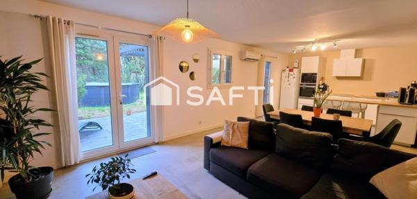 Maison 2 chambres, 1 bureau, Dressing, cave, garage et jardin