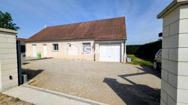 Maison plain-pied 4 chambres – Jardin plein sud – Demigny