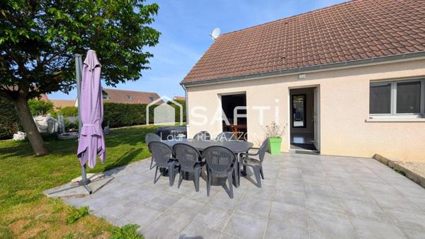Maison plain-pied 4 chambres – Jardin plein sud – Demigny