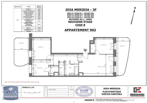 Appartement à louer 4 pièces 82.51m² Nice (06200)