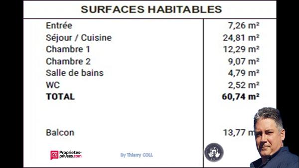 APPARTEMENT T3 RILLIEUX LA PAPE DE 60.74 m2 deuxième étage