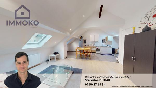Loft lumineux et spacieux T3 au 2ème et dernier étage - Petite copropriété