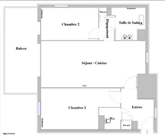 Magnifique T3 de 66 m² avec sa terrasse de 14 m², un double stationnement et une cave
